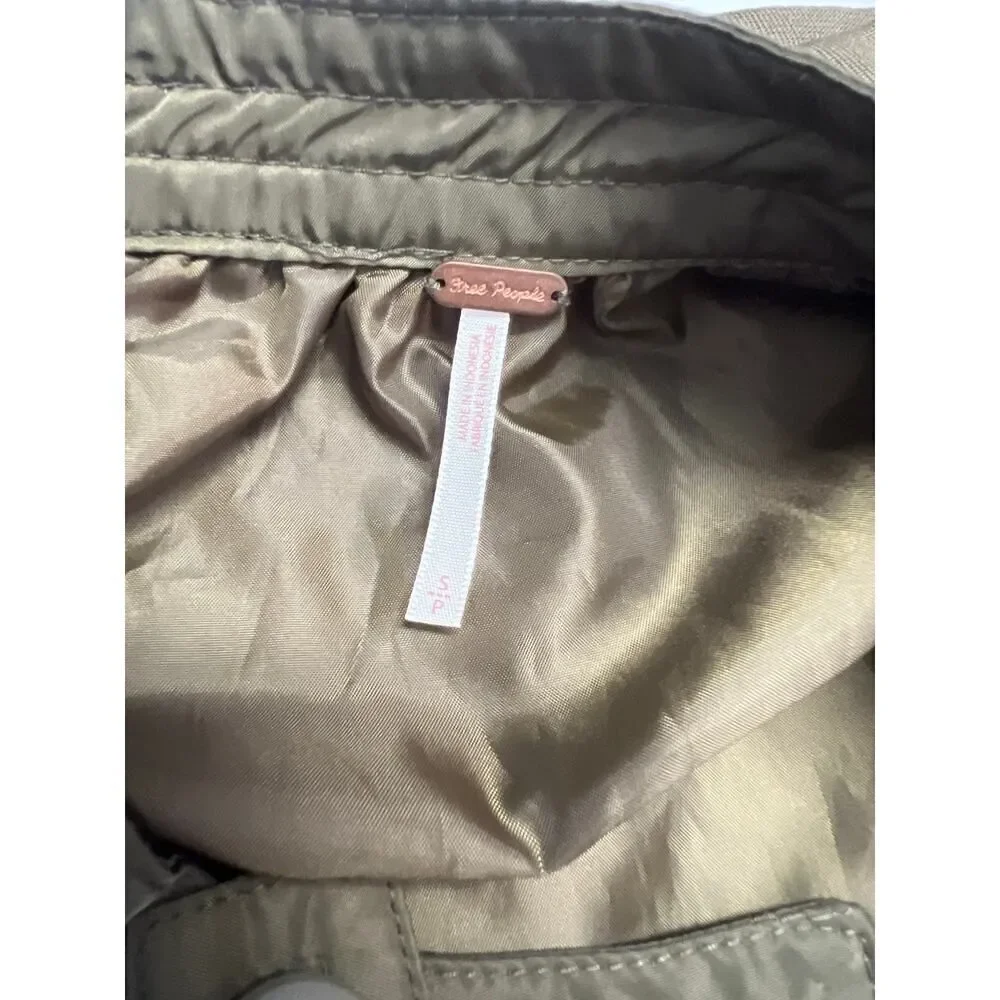 FREE PEOPLE BOMBER JACKET OLIVE GREEN SIZE SMALL